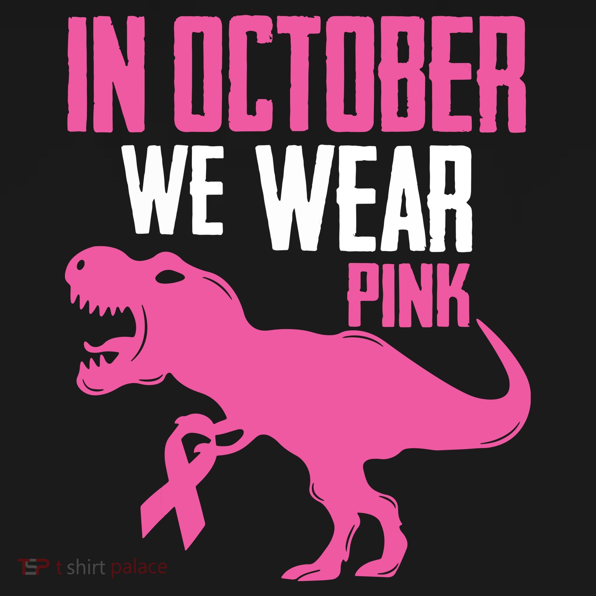 In October We Wear Pink Breast Cancer Awareness Boy Kids Women's Tank Top