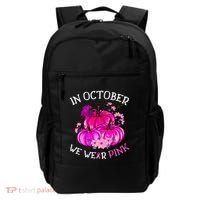 In October We Wear Breast Cancer Awareness October Gift Backpack thumb 0