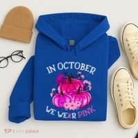 In October We Wear Breast Cancer Awareness October Gift Hoodie thumb 4