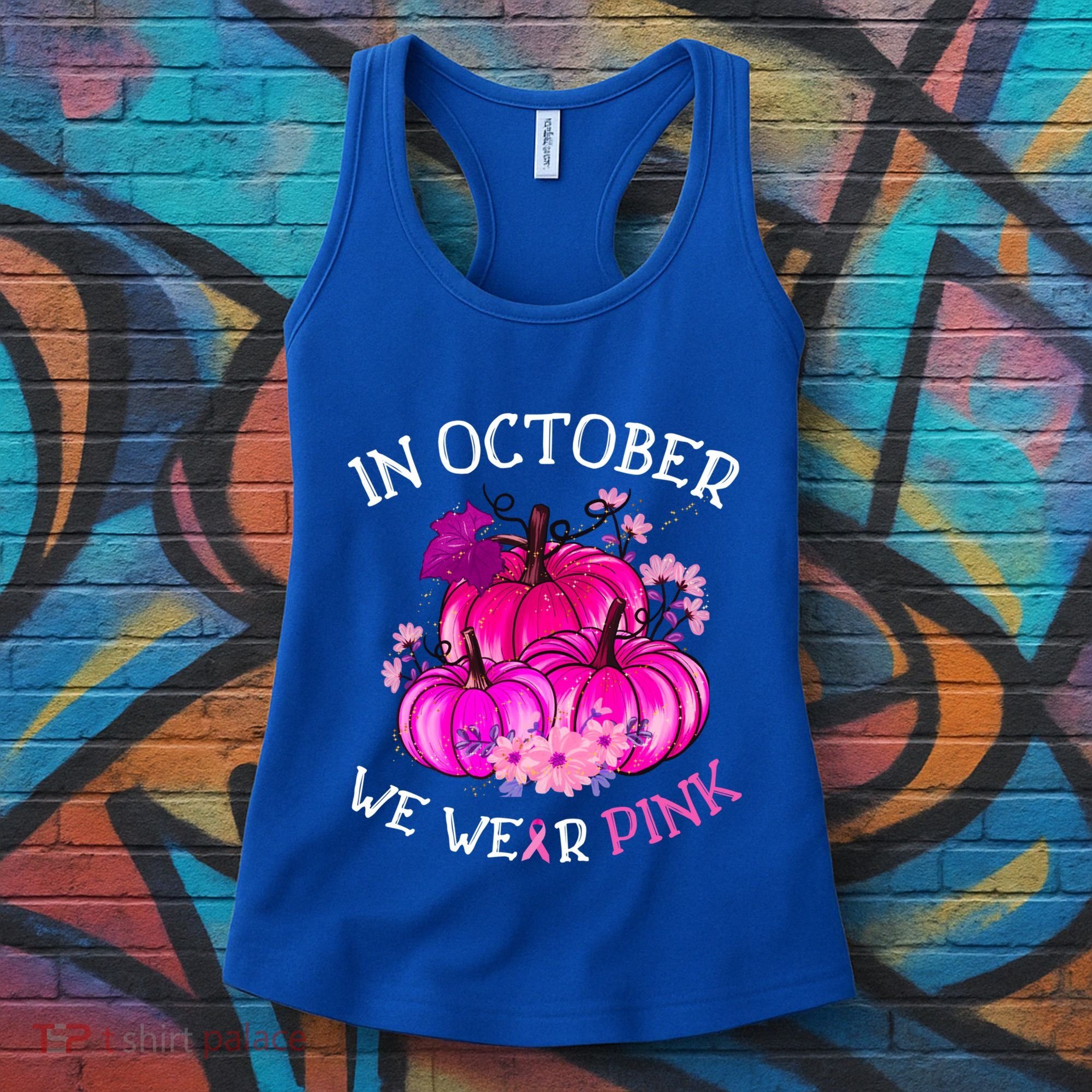 In October We Wear Breast Cancer Awareness October Gift Women's Tank Top