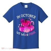 In October We Wear Breast Cancer Awareness October Gift Kids T-Shirt thumb 0