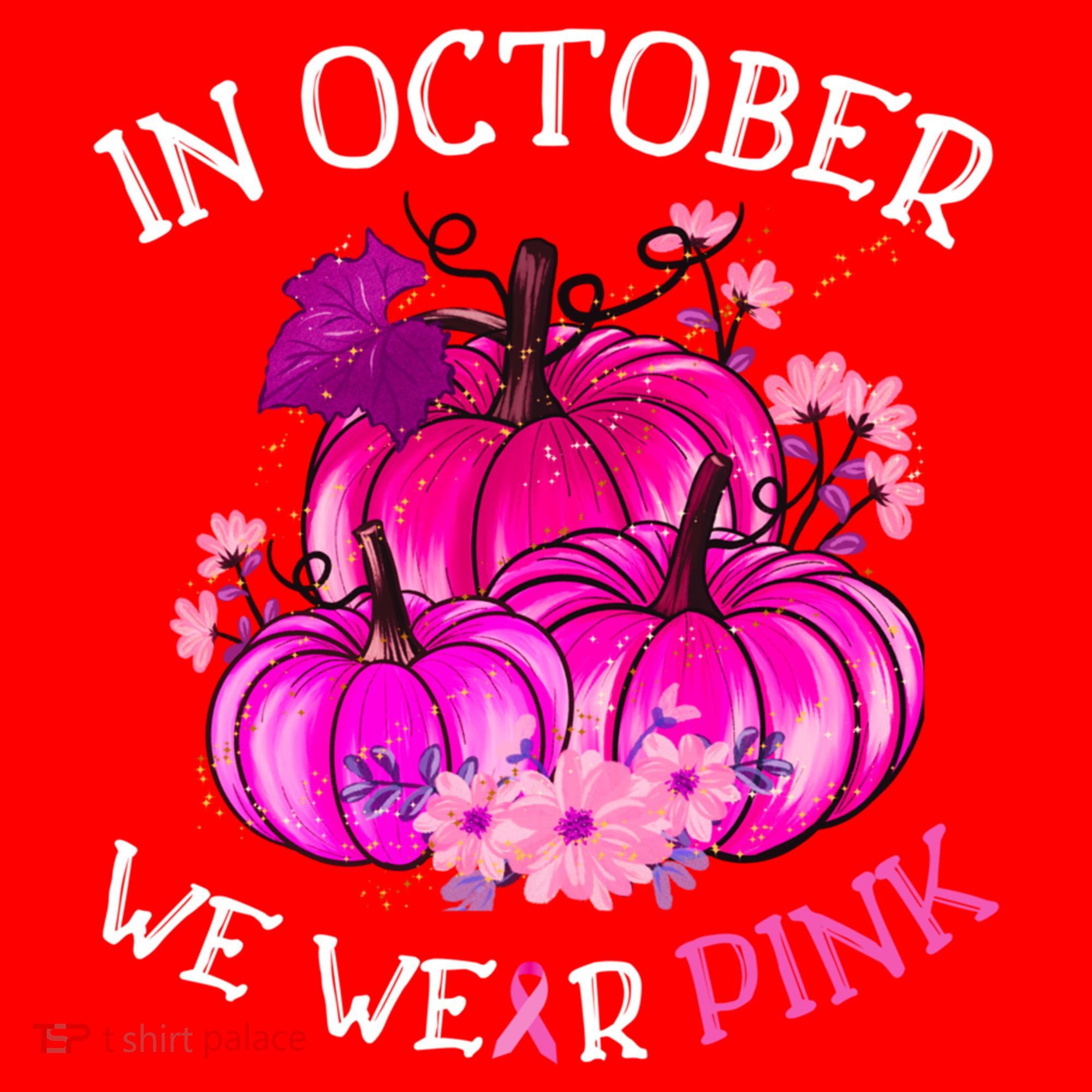 In October We Wear Breast Cancer Awareness October Gift Santa Hat