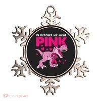In October We Wear Pink Dinosaur T Rex Breast Cancer Ornament thumb 0