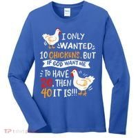I Only Wanted 10 Chickens Crazy Chicken Farmer Women's Long Sleeve Shirt thumb 0