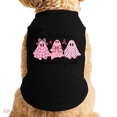 In October We Wear Cute Ghost S Cute Gift Doggie Tank