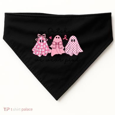 In October We Wear Cute Ghost S Cute Gift USA-Made Doggie Bandana