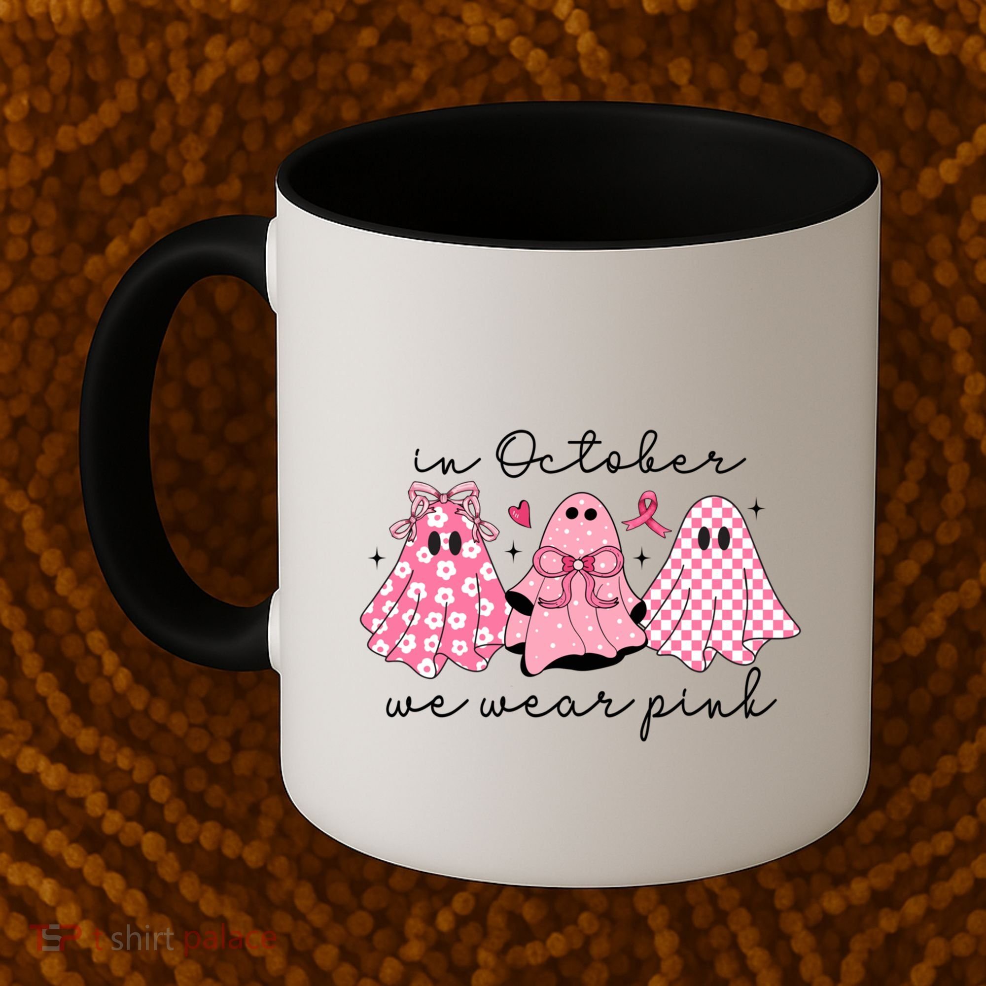 In October We Wear Cute Ghost S Cute Gift Coffee Mug