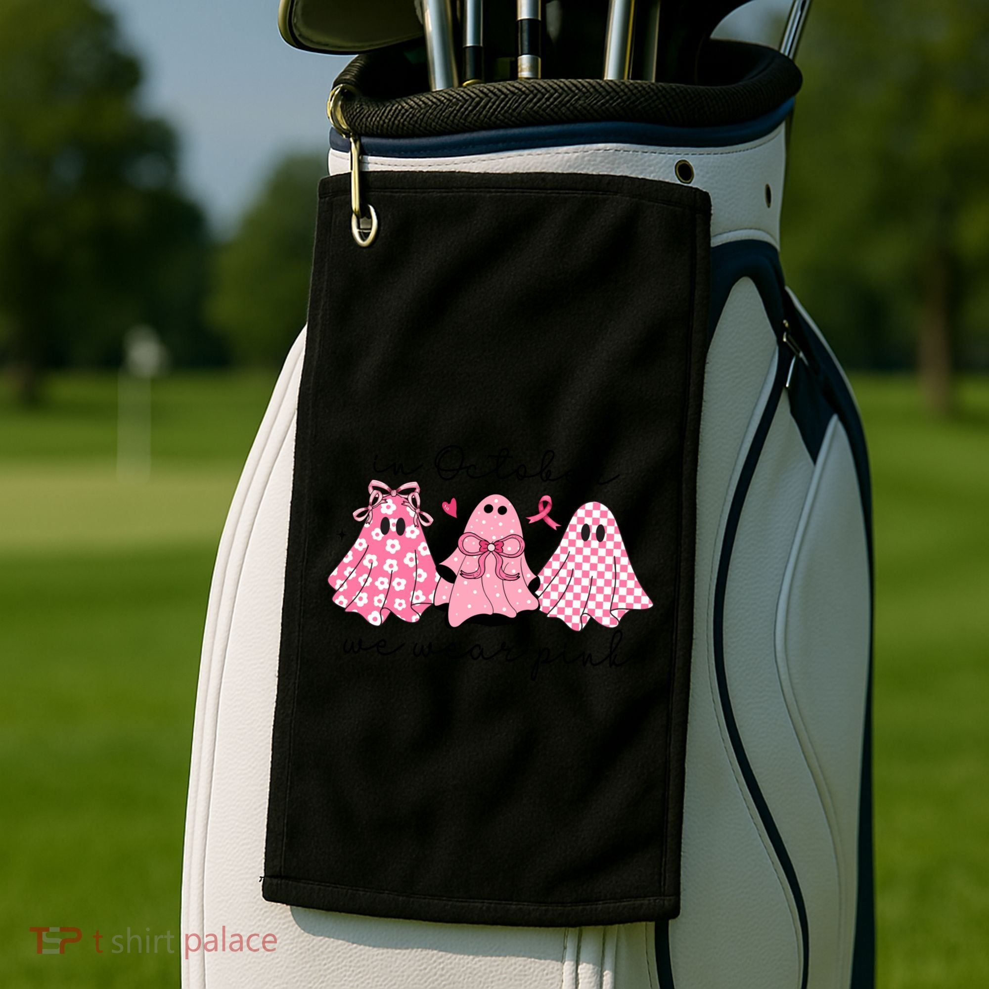 In October We Wear Cute Ghost S Cute Gift Golf Towel