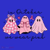 In October We Wear Cute Ghost S Cute Gift Sweatshirt thumb 3