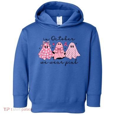 In October We Wear Cute Ghost S Cute Gift Toddler Hoodie