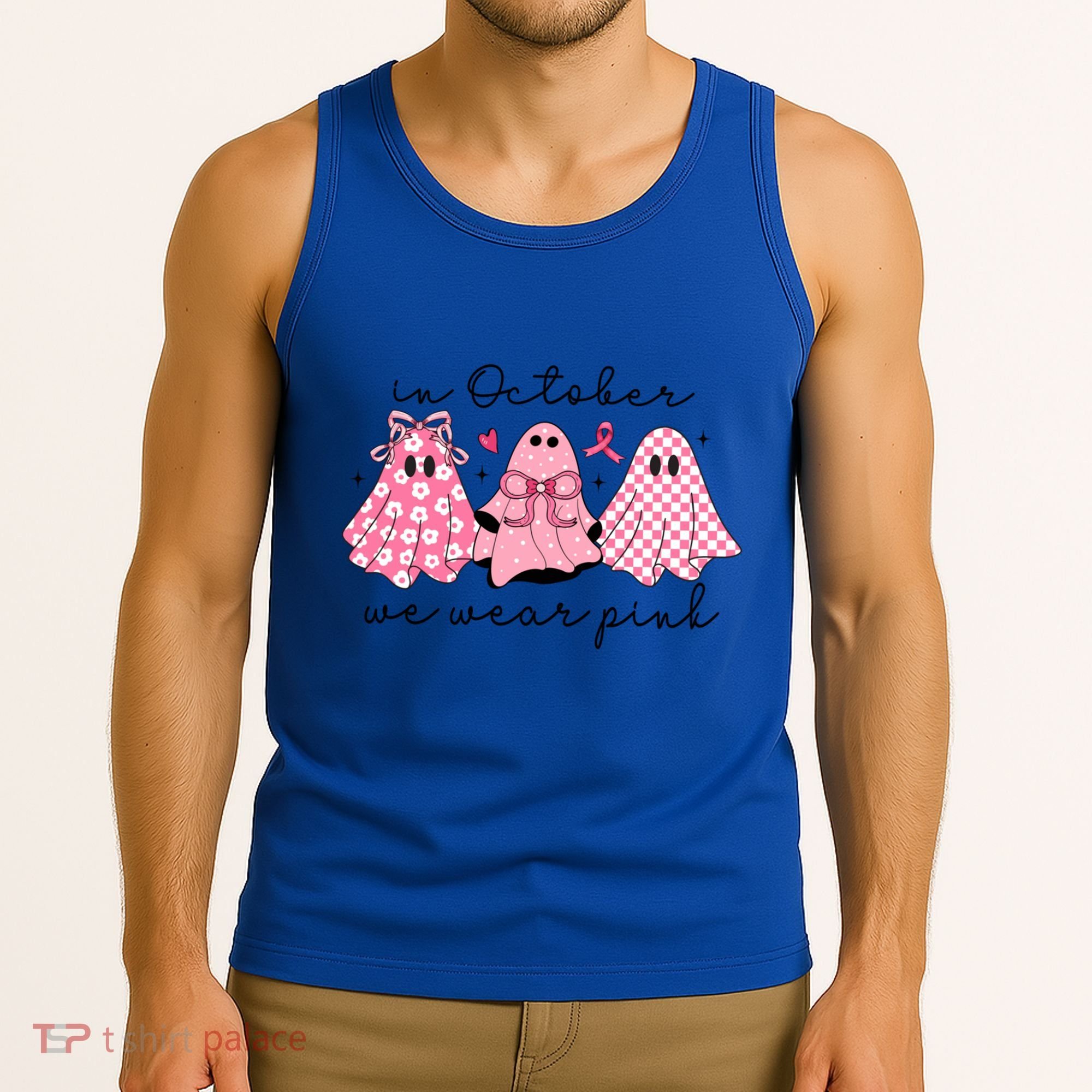 In October We Wear Cute Ghost S Cute Gift Tank Top