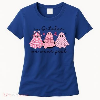 In October We Wear Cute Ghost S Cute Gift Women's T-Shirt