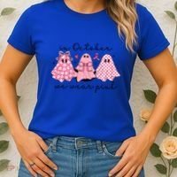 In October We Wear Cute Ghost S Cute Gift Women's T-Shirt thumb 2