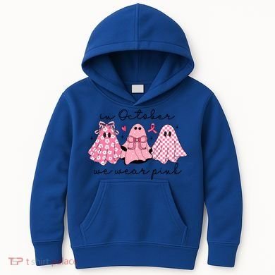 In October We Wear Cute Ghost S Cute Gift Kids Hoodie