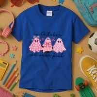In October We Wear Cute Ghost S Cute Gift Kids T-Shirt thumb 3