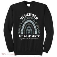 In October We Wear Silver Leopard Rainbow Dyslexia Awareness Sweatshirt thumb 0