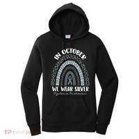 In October We Wear Silver Leopard Rainbow Dyslexia Awareness Women's Hoodie thumb 0