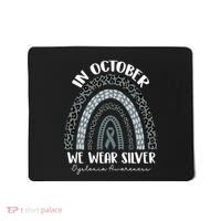 In October We Wear Silver Leopard Rainbow Dyslexia Awareness Mousepad thumb 0