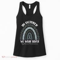 In October We Wear Silver Leopard Rainbow Dyslexia Awareness Women's Tank Top thumb 0