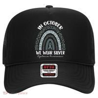 In October We Wear Silver Leopard Rainbow Dyslexia Awareness Hat thumb 0