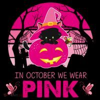 In October We Wear Pink Jack O Lantern Witch Cat Coffee Mug thumb 5