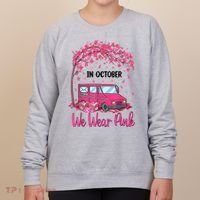 In October We Wear Pink Mail Carrier Postal Workers Women's Sweatshirt thumb 0