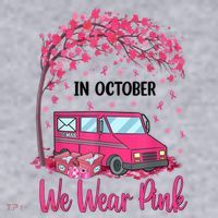 In October We Wear Pink Mail Carrier Postal Workers Women's Sweatshirt thumb 2