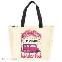 In October We Wear Pink Mail Carrier Postal Workers Tote Bag thumb 0