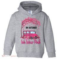 In October We Wear Pink Mail Carrier Postal Workers Toddler Hoodie thumb 0