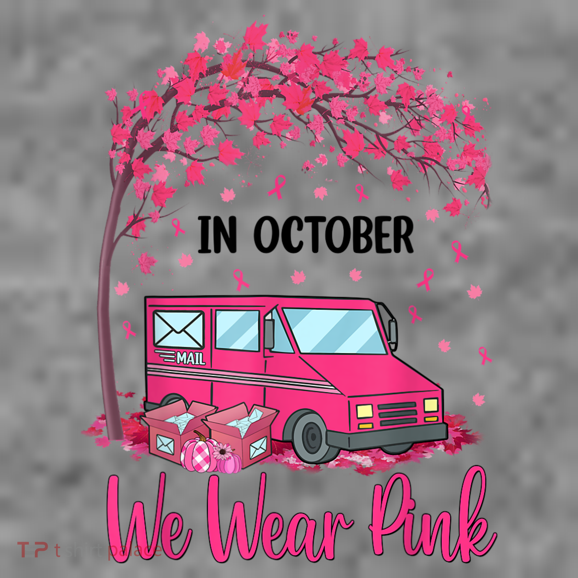 In October We Wear Pink Mail Carrier Postal Workers Toddler Hoodie