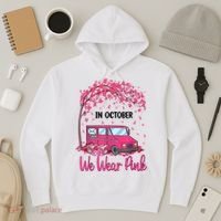 In October We Wear Pink Mail Carrier Postal Workers Hoodie thumb 3