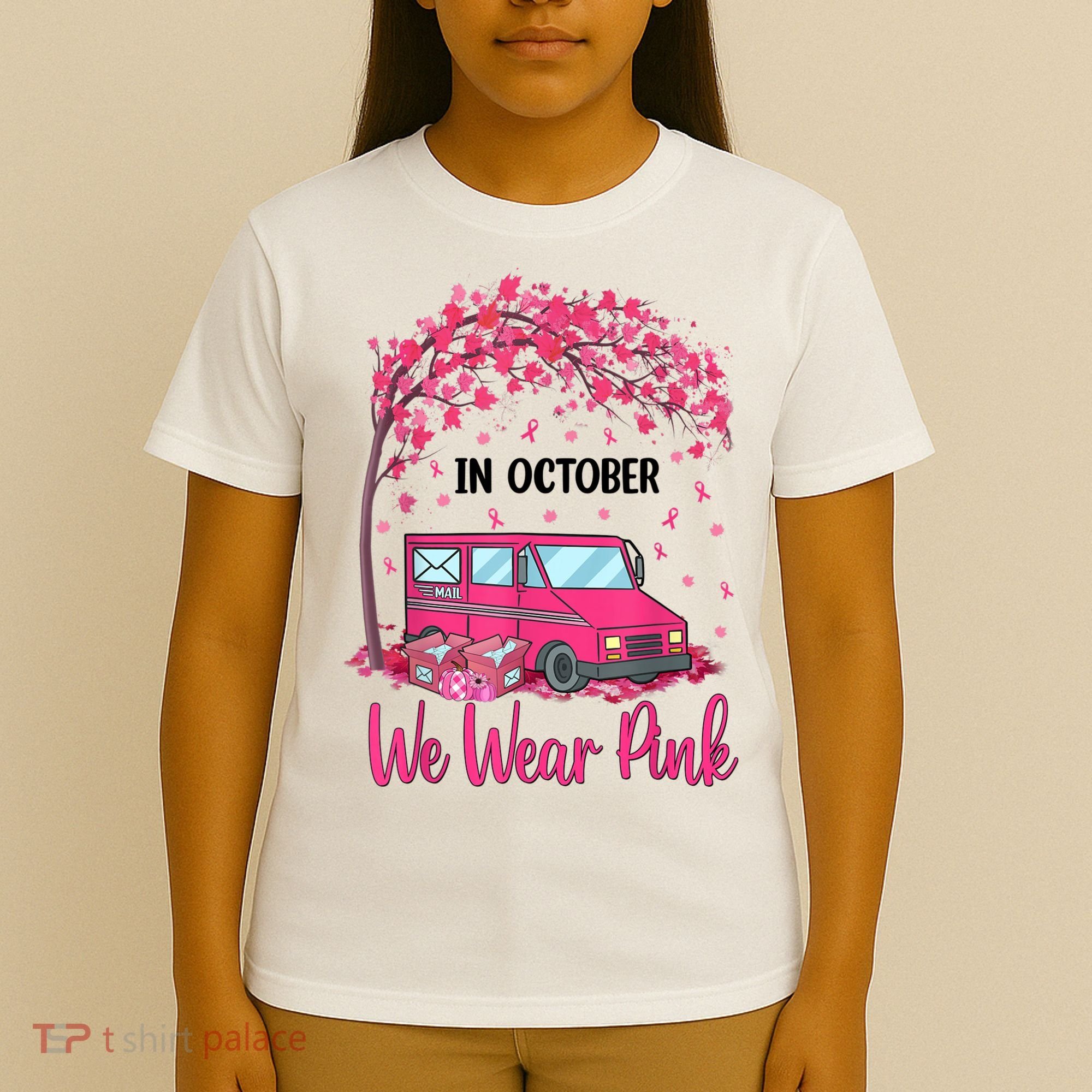 In October We Wear Pink Mail Carrier Postal Workers T-Shirt