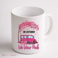 In October We Wear Pink Mail Carrier Postal Workers Coffee Mug thumb 1