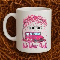 In October We Wear Pink Mail Carrier Postal Workers Coffee Mug thumb 2