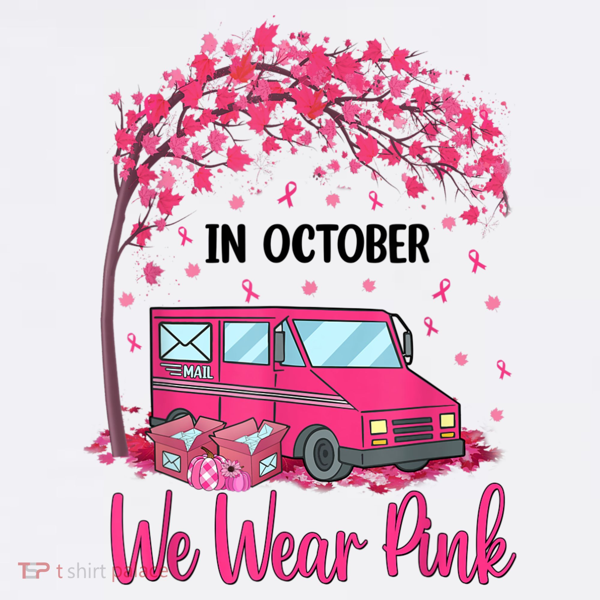 In October We Wear Pink Mail Carrier Postal Workers Beanie