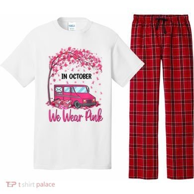 In October We Wear Pink Mail Carrier Postal Workers Pajama Set