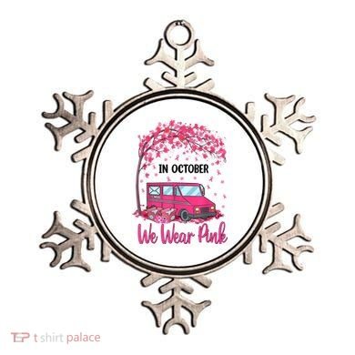 In October We Wear Pink Mail Carrier Postal Workers Ornament