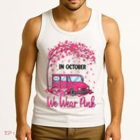 In October We Wear Pink Mail Carrier Postal Workers Tank Top thumb 3
