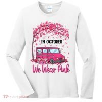 In October We Wear Pink Mail Carrier Postal Workers Women's Long Sleeve Shirt thumb 0