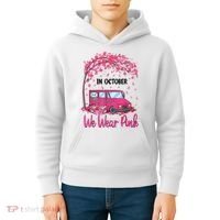 In October We Wear Pink Mail Carrier Postal Workers Kids Hoodie thumb 4