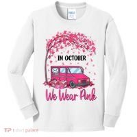 In October We Wear Pink Mail Carrier Postal Workers Kids Long Sleeve Shirt thumb 0