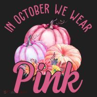 In October We Wear Pink Pumpkin Patch Breast Cancer Women's Sweatshirt thumb 2