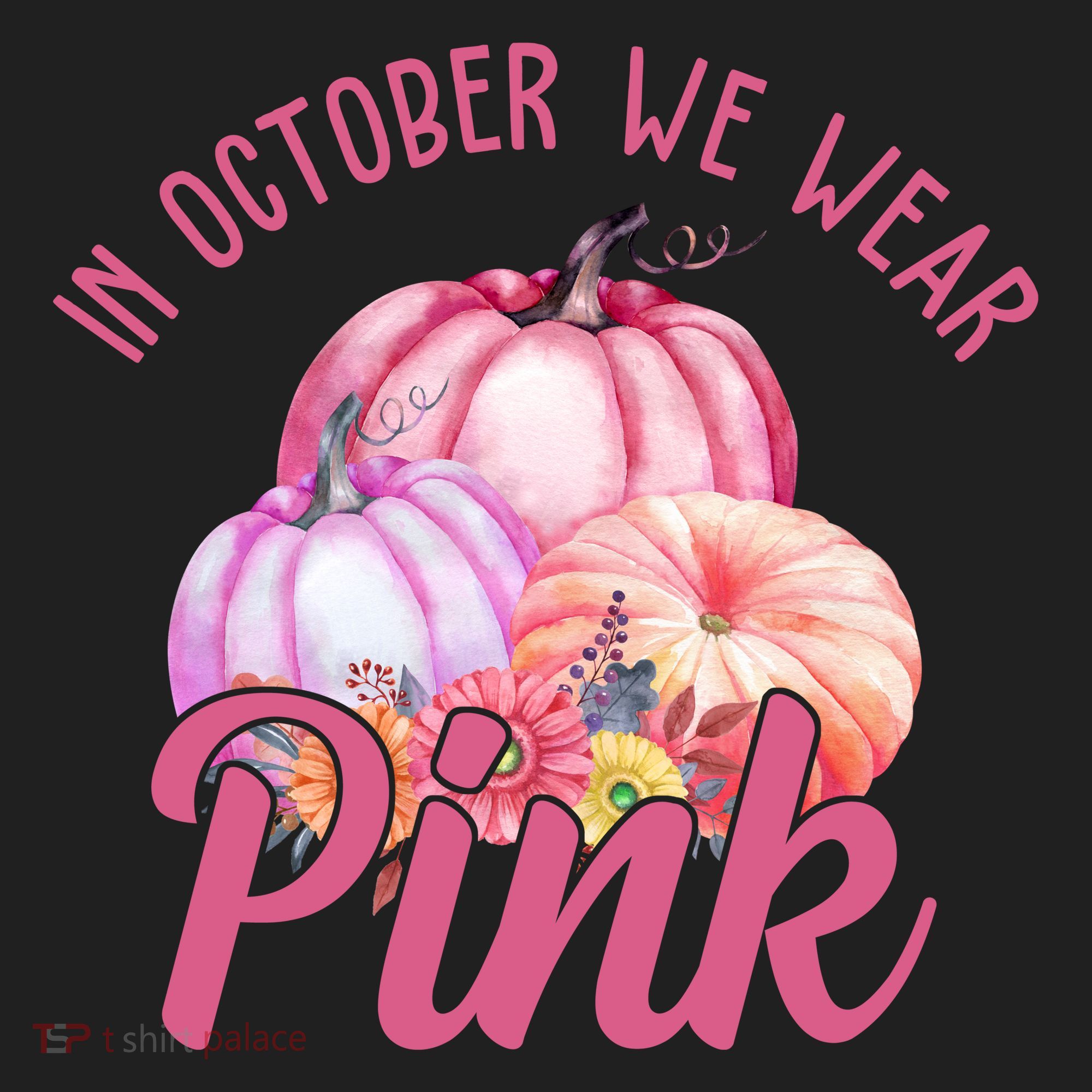 In October We Wear Pink Pumpkin Patch Breast Cancer Women's Sweatshirt