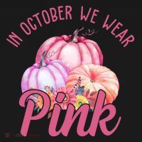 In October We Wear Pink Pumpkin Patch Breast Cancer Coaster thumb 2