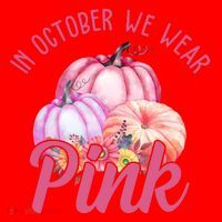 In October We Wear Pink Pumpkin Patch Breast Cancer Santa Hat thumb 1