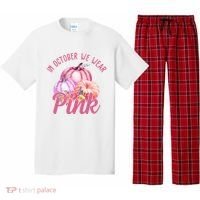 In October We Wear Pink Pumpkin Patch Breast Cancer Pajama Set thumb 0