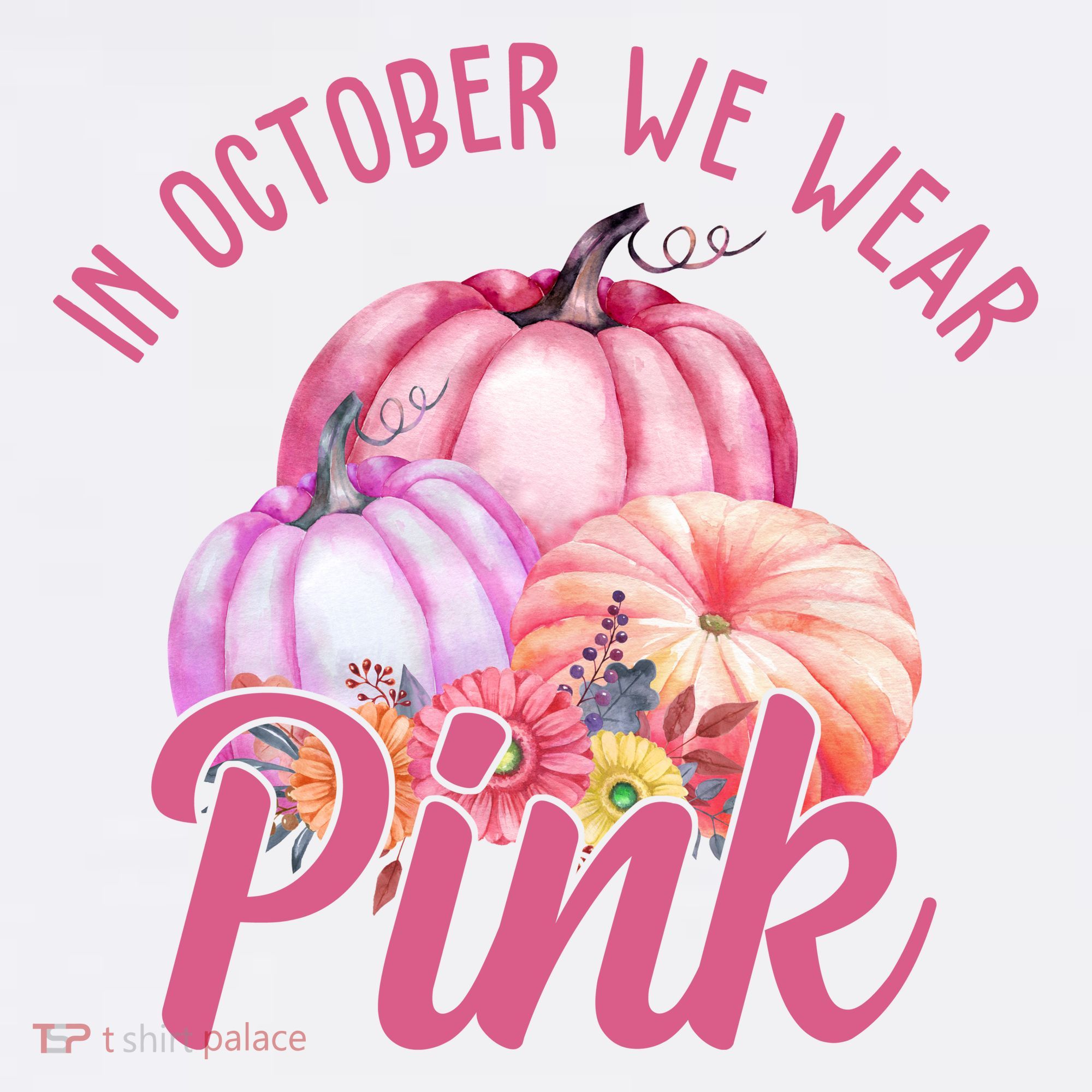 In October We Wear Pink Pumpkin Patch Breast Cancer Women's Hoodie