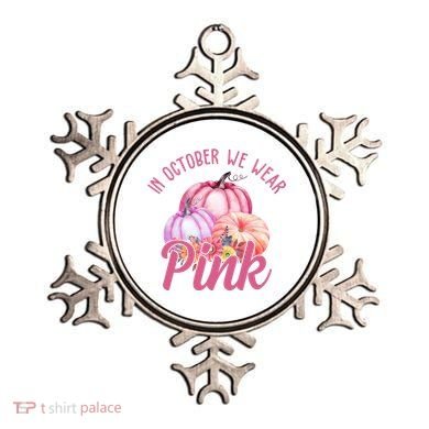 In October We Wear Pink Pumpkin Patch Breast Cancer Ornament