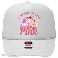 In October We Wear Pink Pumpkin Patch Breast Cancer Hat thumb 0