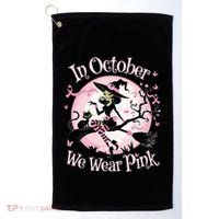 In October We Wear Halloween Party Great Gift Golf Towel thumb 0